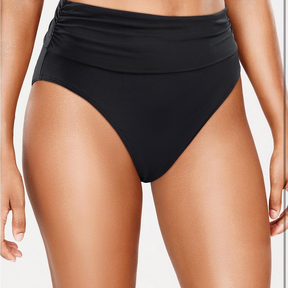 Holipick Women High Waisted Bikini Bottoms Tummy Control Swimsuit M - Picture 3 of 6
